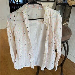 GAP Cream Shirt with Multicolor Dots